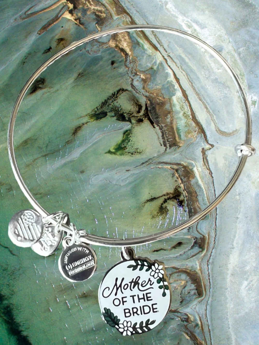 Mother of the Bride Charm Bangle Bracelet by Alex + Ani - Picture 2 of 5